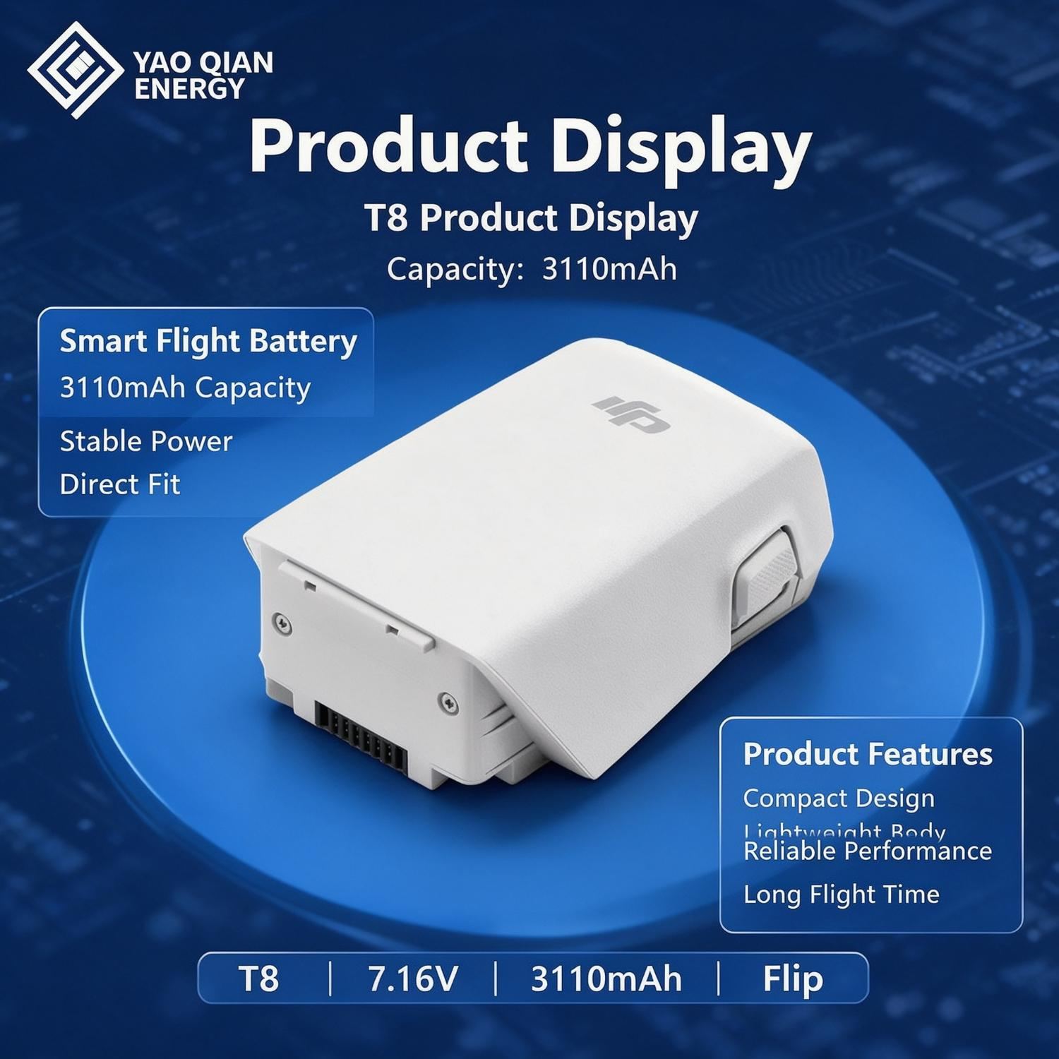 7.16V 3110mAh(T8) Drone Battery for Flip - 1