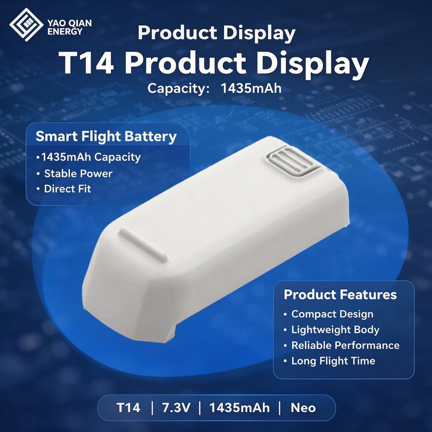7.3V 1435mAh(T14) Drone Battery for Neo - 1