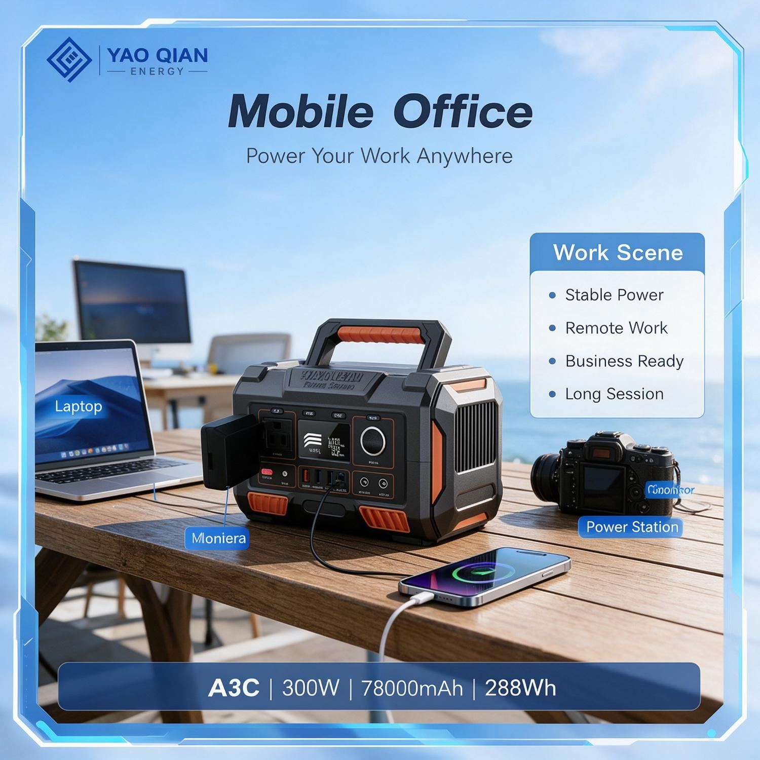 300W 78000mAh Portable Power Station(YQ-A3C) - 2