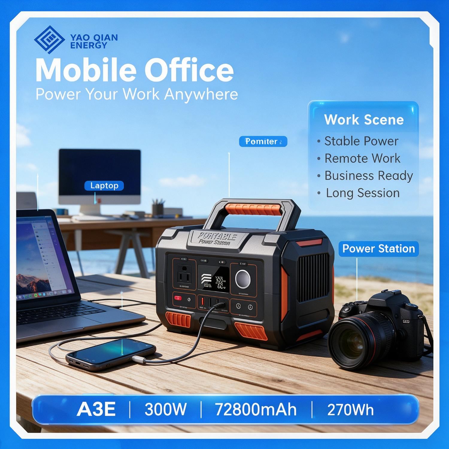 300W 72800mAh Portable Power Station(YQ-A3E) - 2