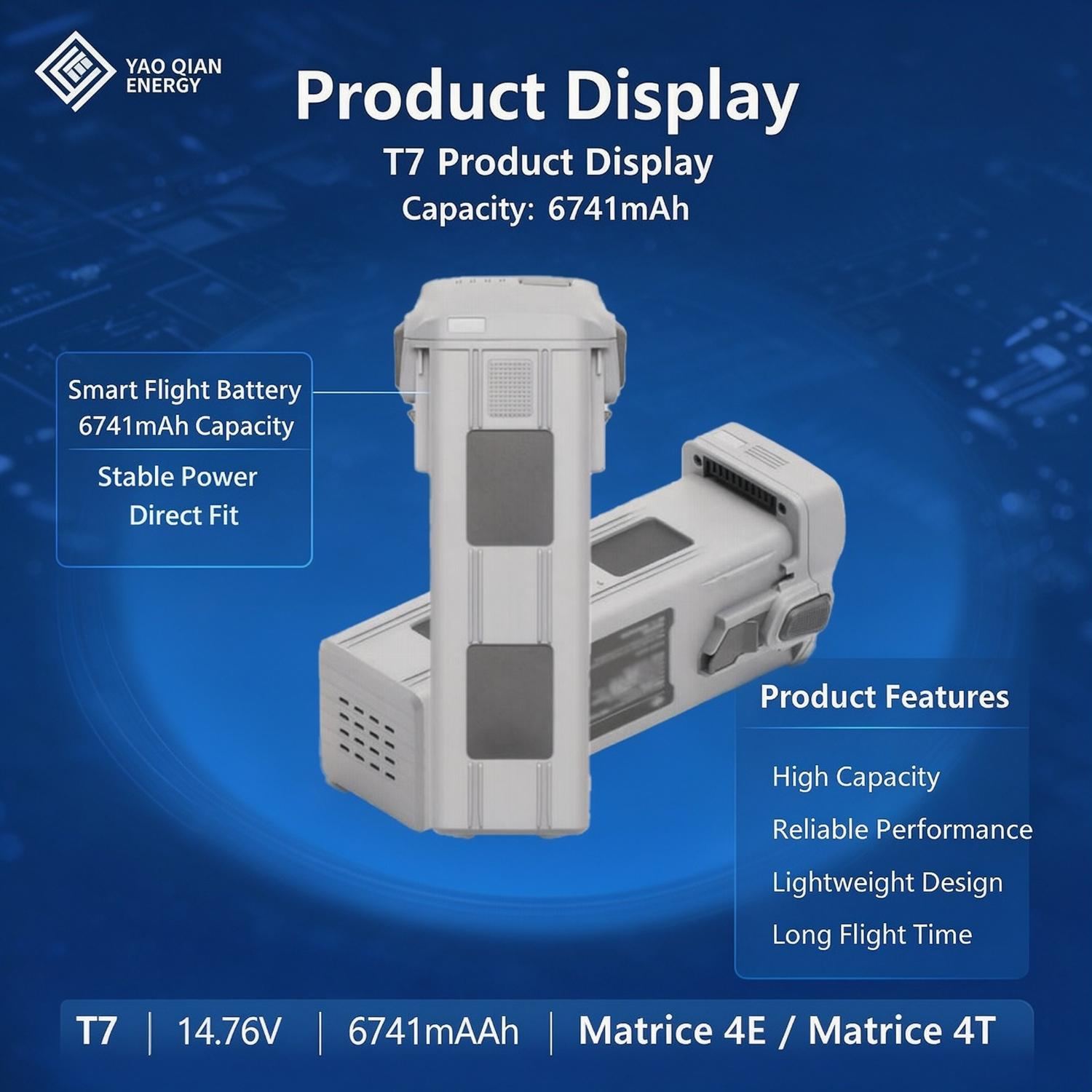 14.76V 6741mAh(T7) Drone Battery for Matrice 4E Matrice 4T - 1