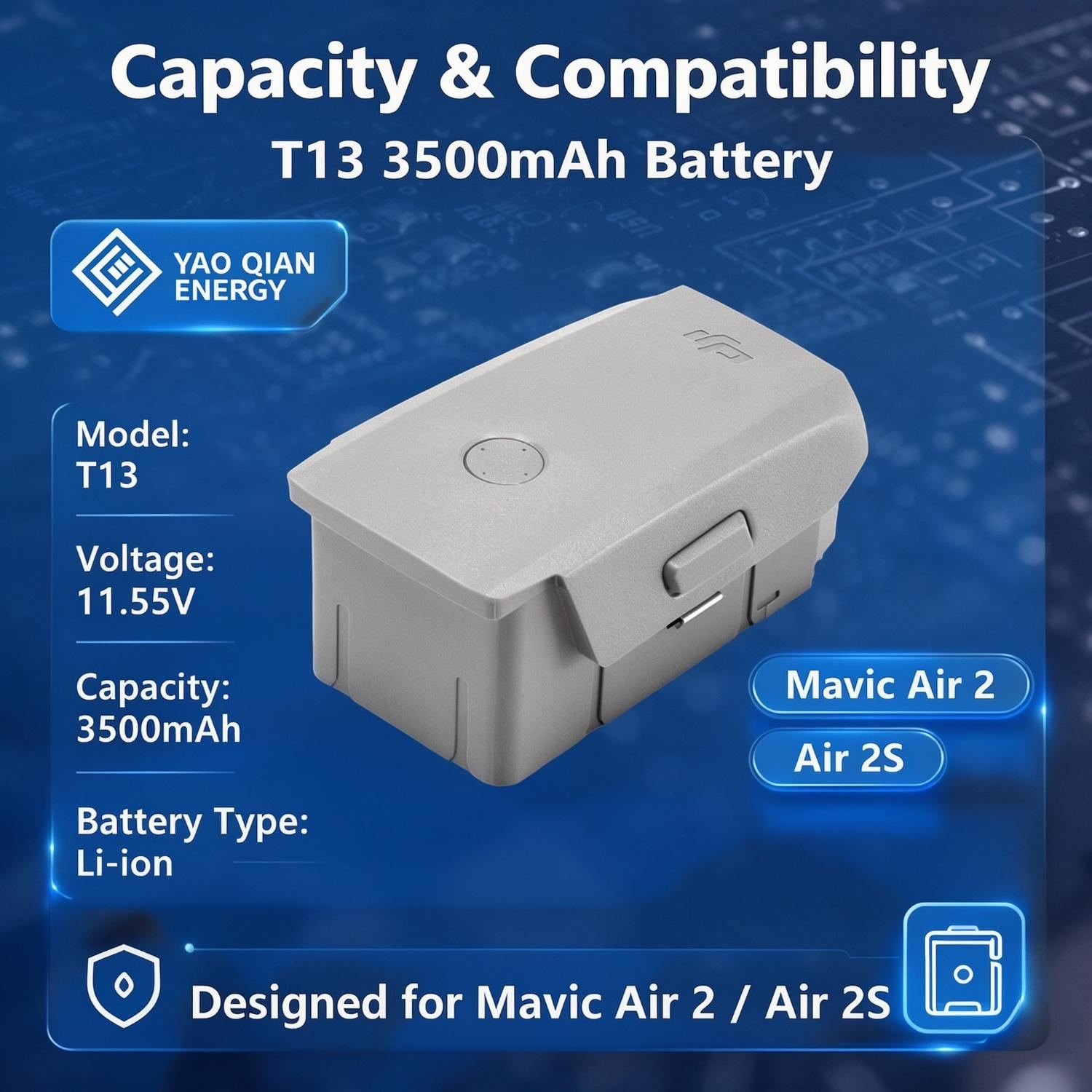 11.55V 3500mAh(T13) Drone Battery for Mavic Air 2/Air 2s - 2