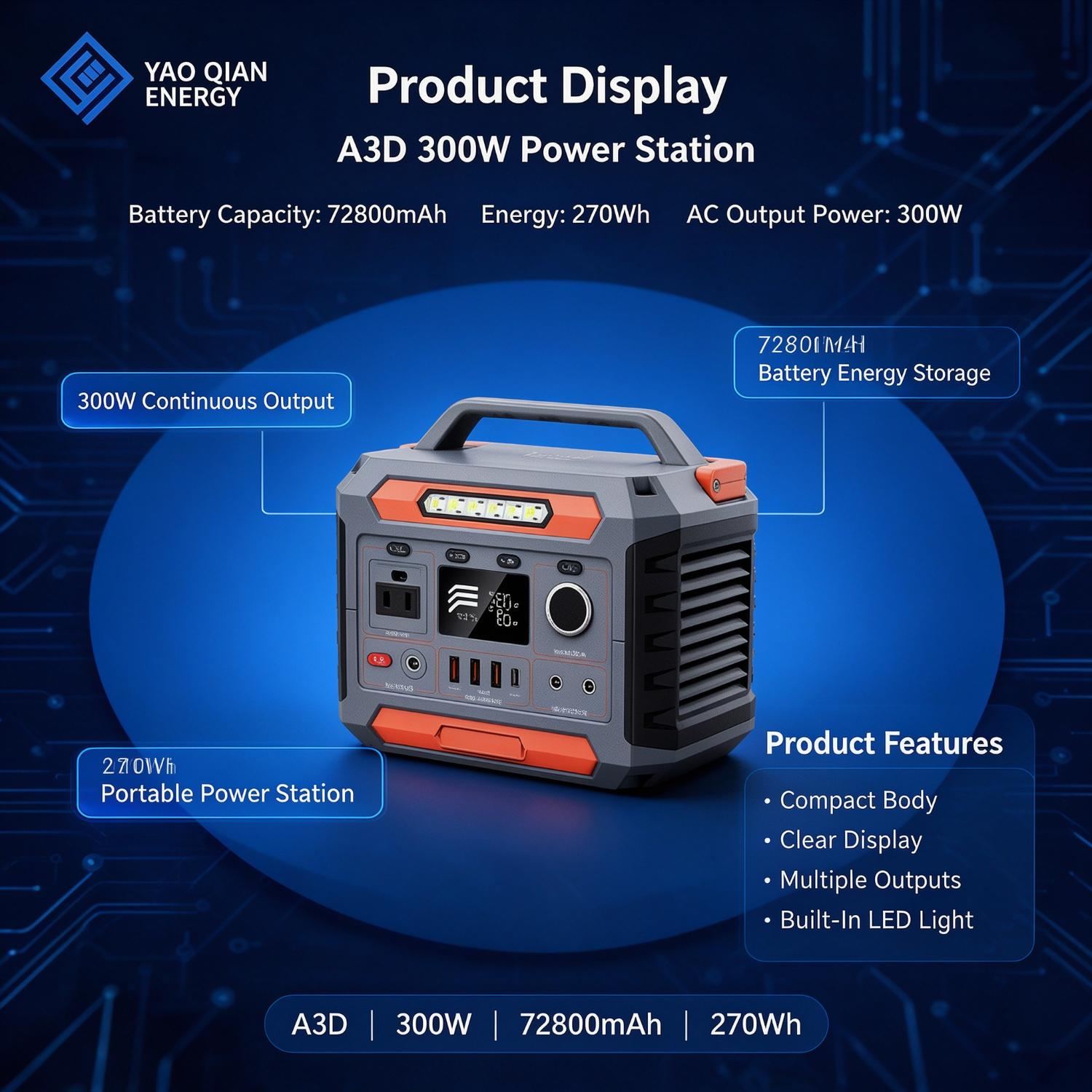 300W 72800mAh Portable Power Station(YQ-A3D) - 1