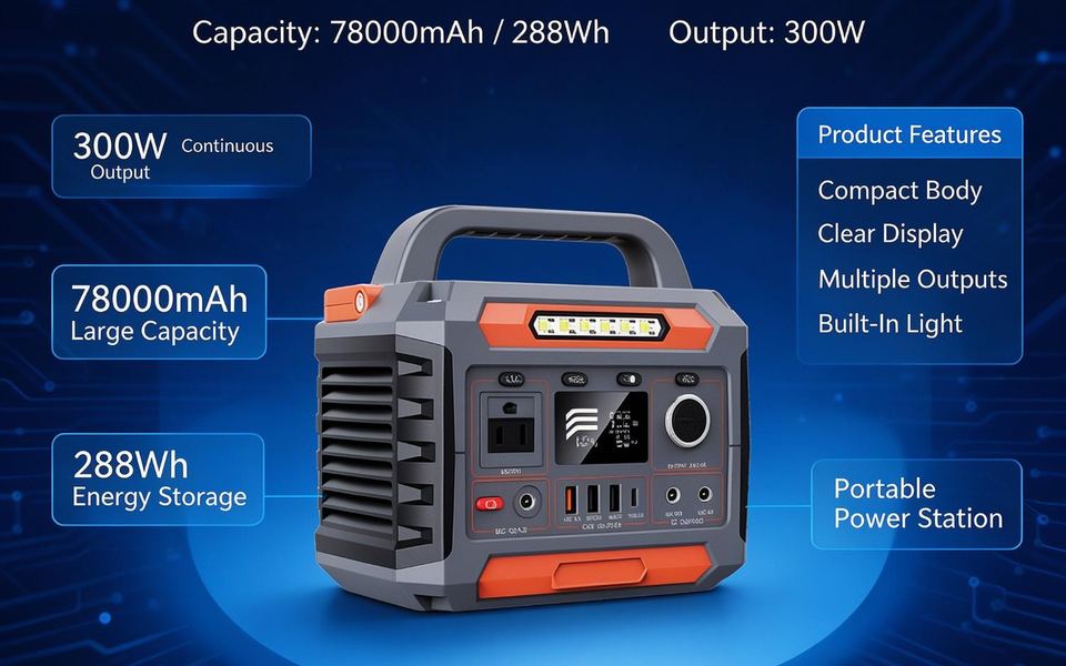 300W 78000mAh Portable Power Station(YQ-A3B)
