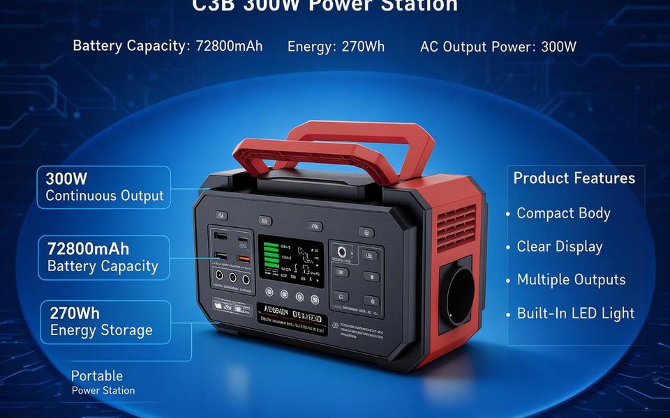 300W 72800mAh Portable Power Station(YQ-C3B)