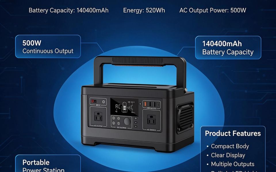 500W 140400mAh Portable Power Station(YQ-A5)