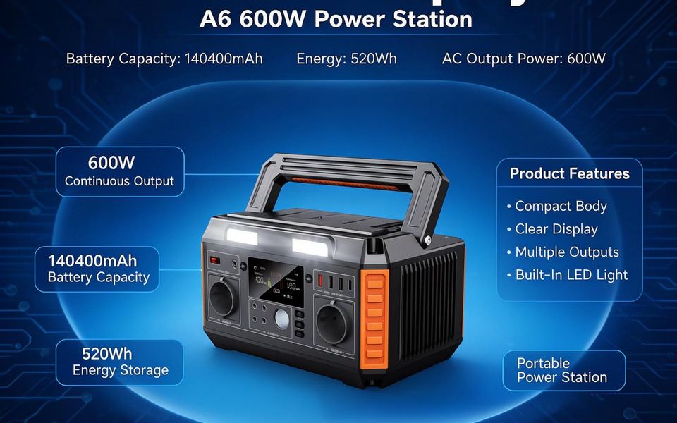 600W 140400mAh Portable Power Station(YQ-A6)