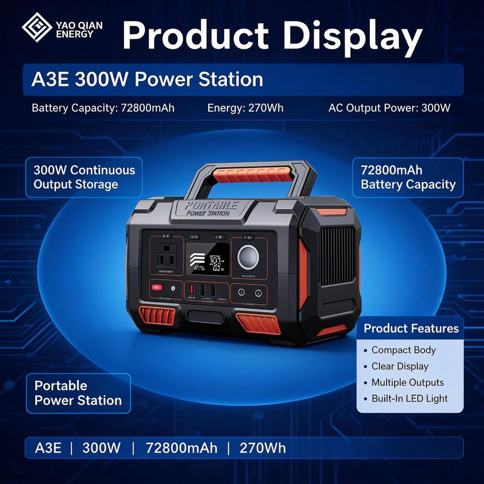 300W 72800mAh Portable Power Station(YQ-A3E)