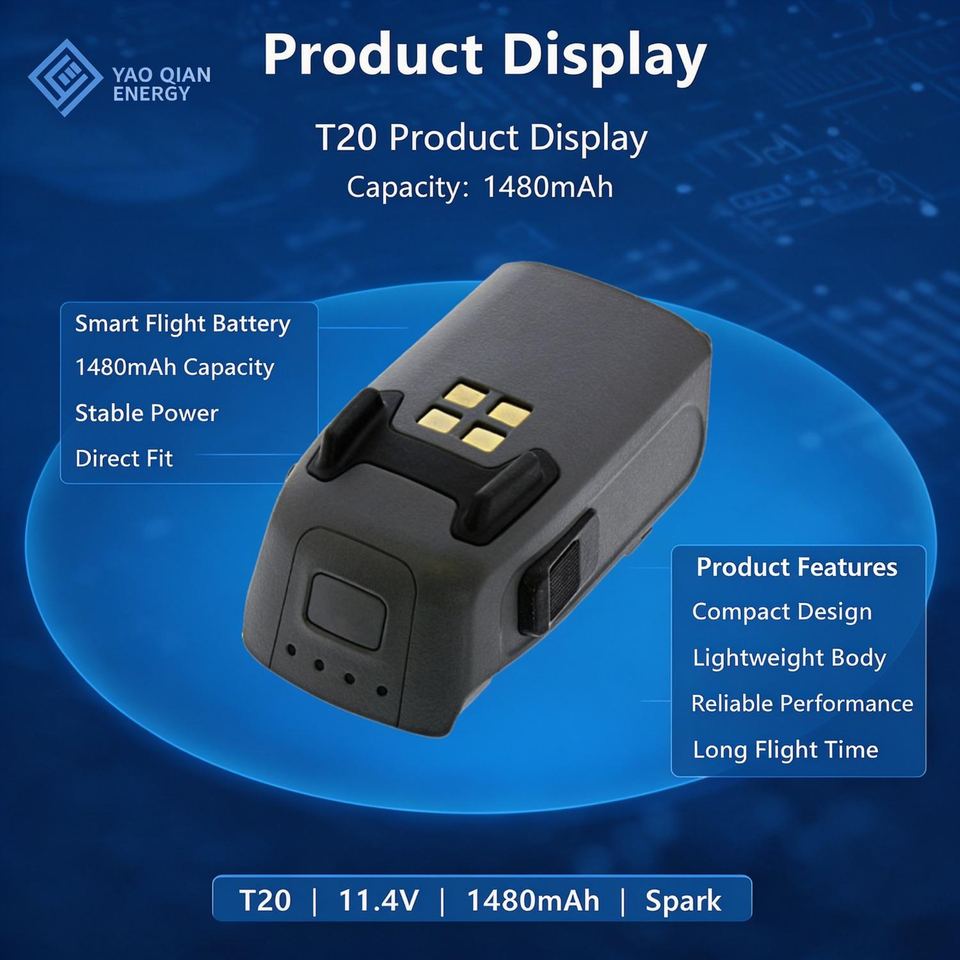 11.4V 1480mAh(T20) Drone Battery for Xiao Spark