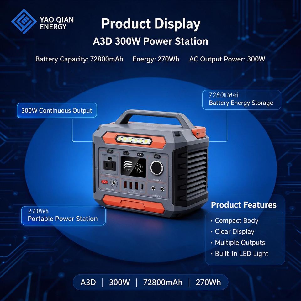 300W 72800mAh Portable Power Station(YQ-A3D)