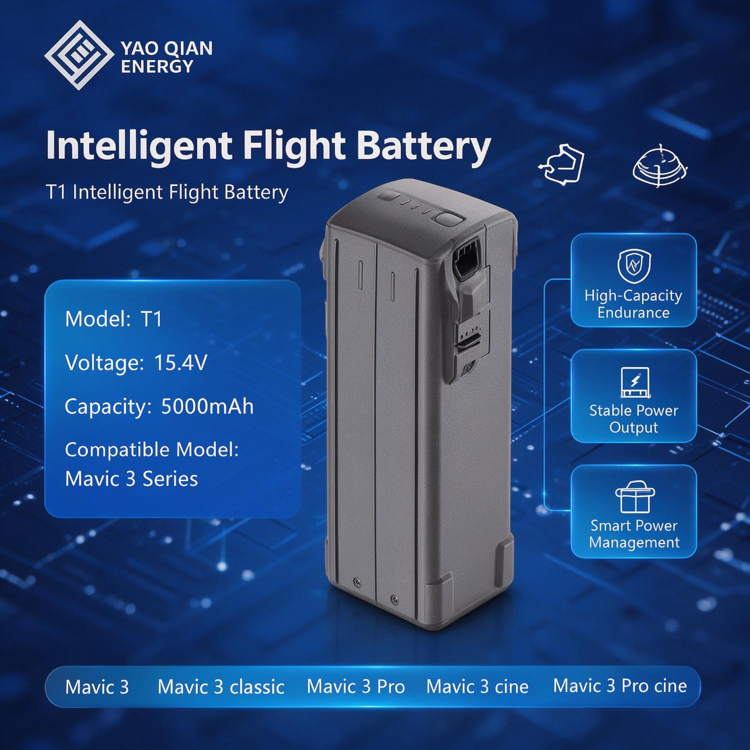 15.4V 5000mAh(T1) Drone Battery for Mavic 3 Mavic 3 classic Mavic 3 Pro Mavic 3 cine Mavic 3 Pro cine