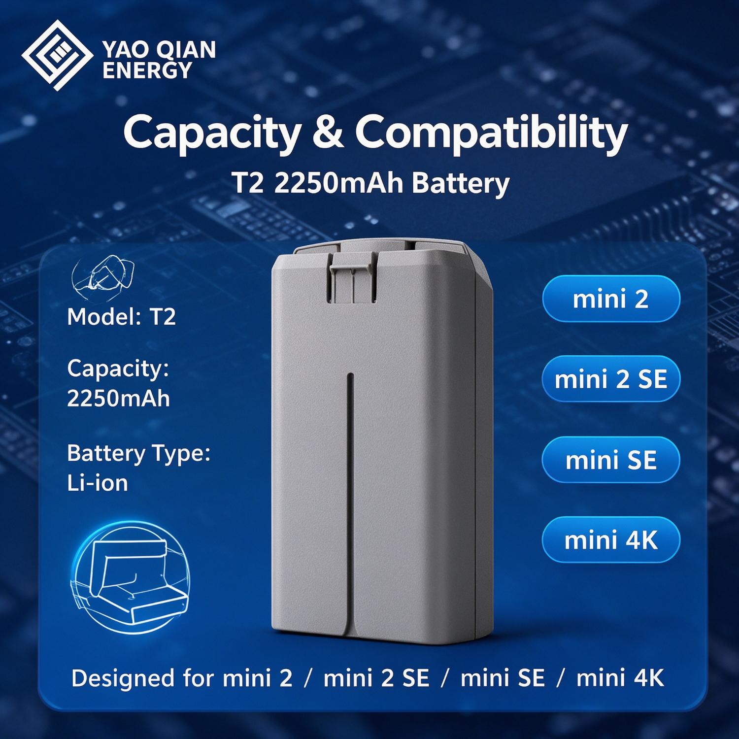 7.7V 2250mAh(T2) Drone Battery for mini 2 mini 2 SE mini SE mini 4K