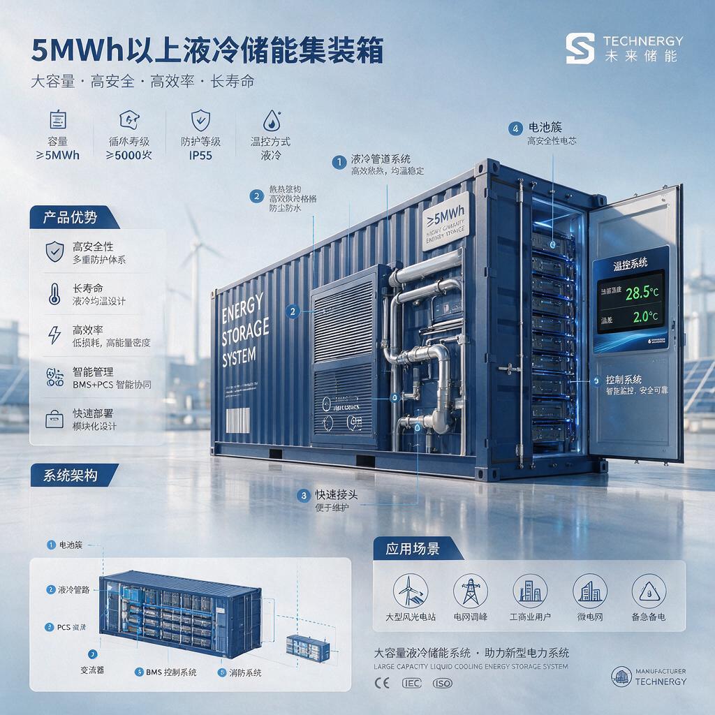 5MWh Liquid-cooled Energy Storage Container Diagram